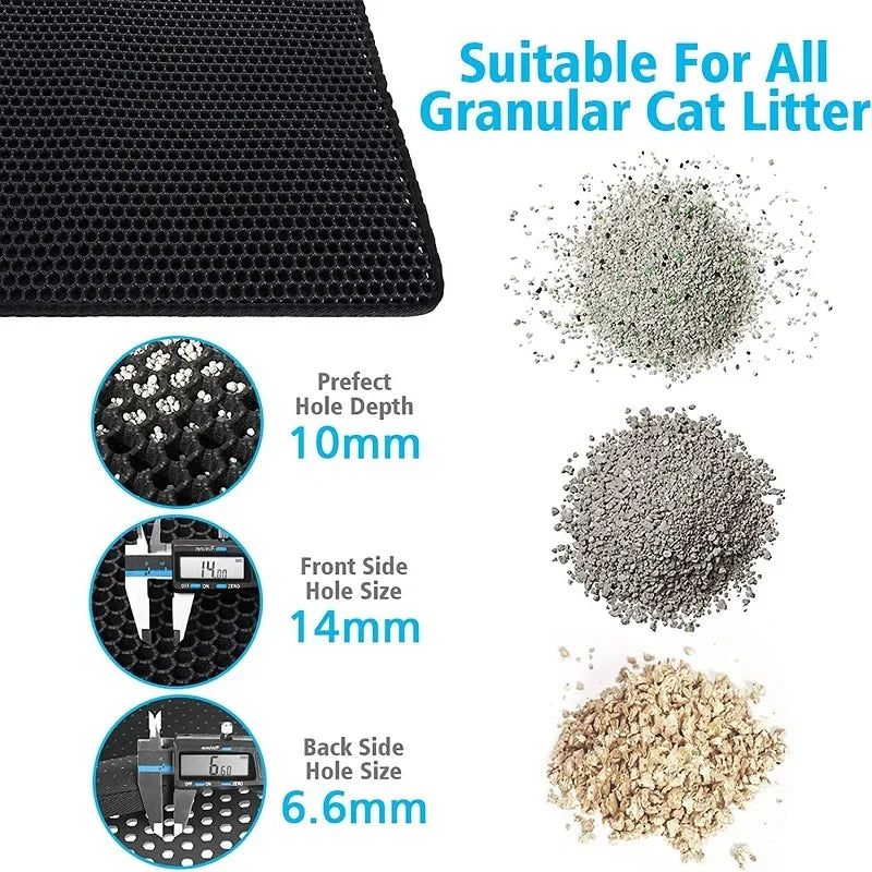 Çift Katlı Kaymaz Kedi Kum Matı