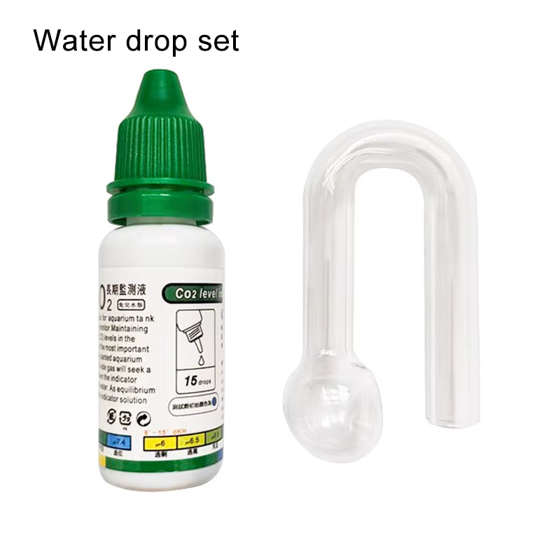Aquarium CO2 Indicator DIY Fish Tank Glass Liquid Tester Monitor Plants Grass CO2 System Solution Drop Checker Kit 15Ml