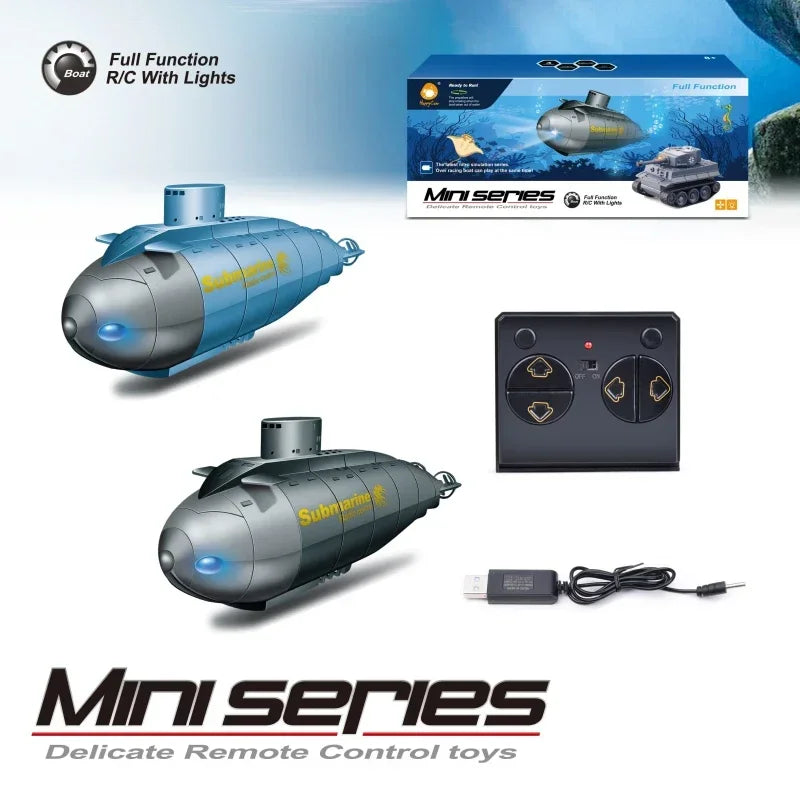 Mini Rc Submarine Boat Underwater Simulation Boats 6CH Dual Motor 2.4G Remote Controlled Ship Electric Toys for Boys Children