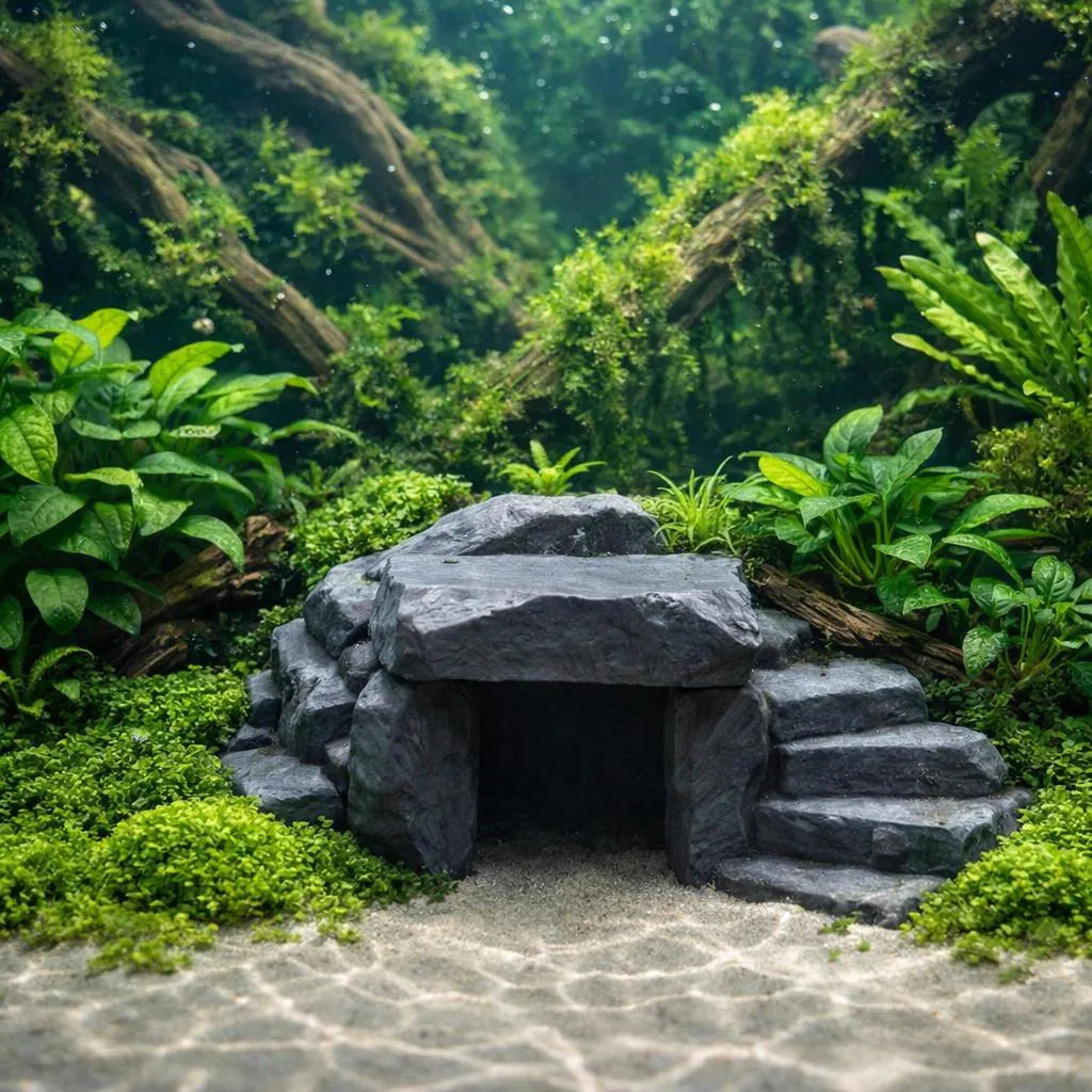 Aquarium Terrarium Stone Boulder Rock Cave Hideout