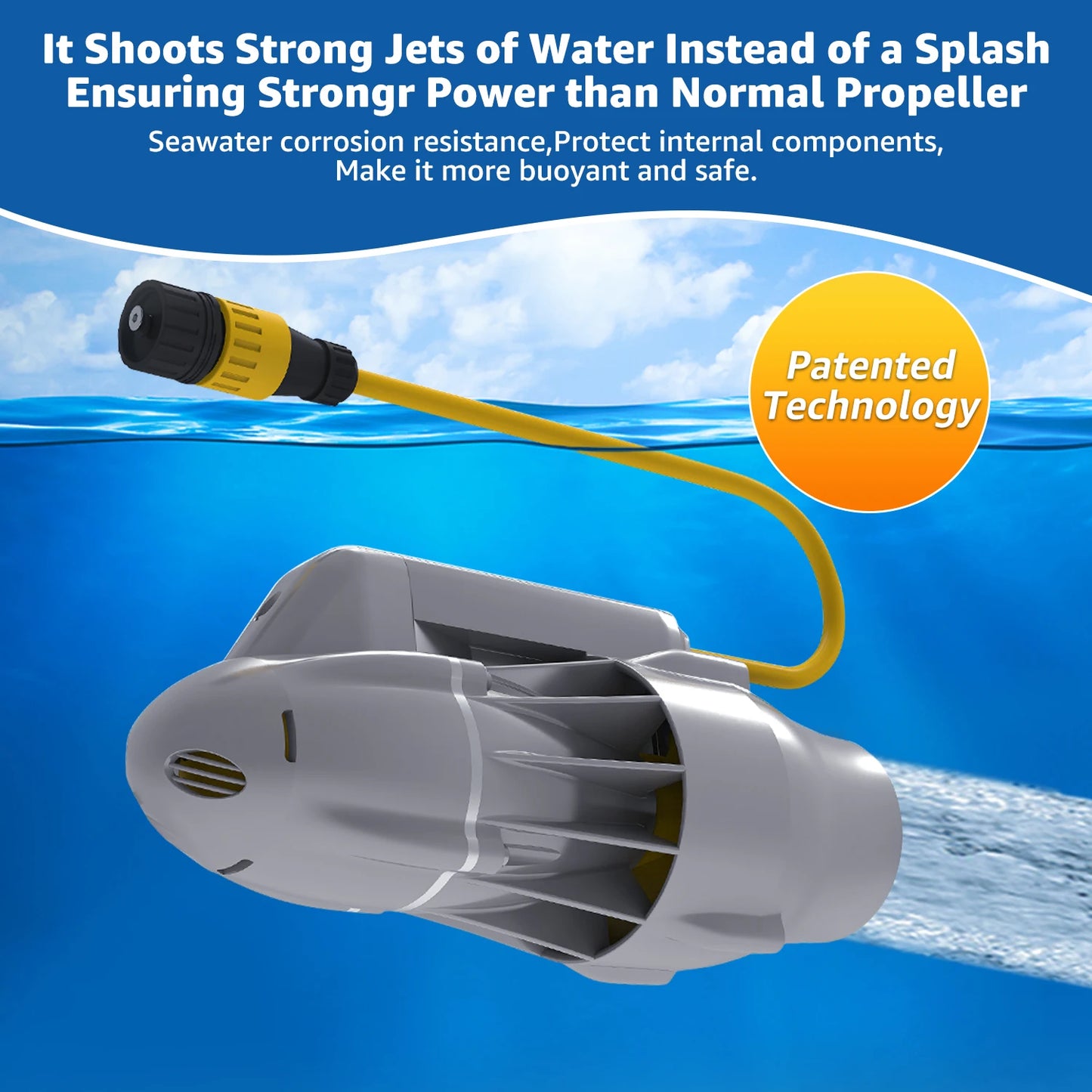Underwater Thruster Motor for Kayak Boats Accessories, Electric Fins Propeller Stand up Paddle SUP Surf Fishing Motor