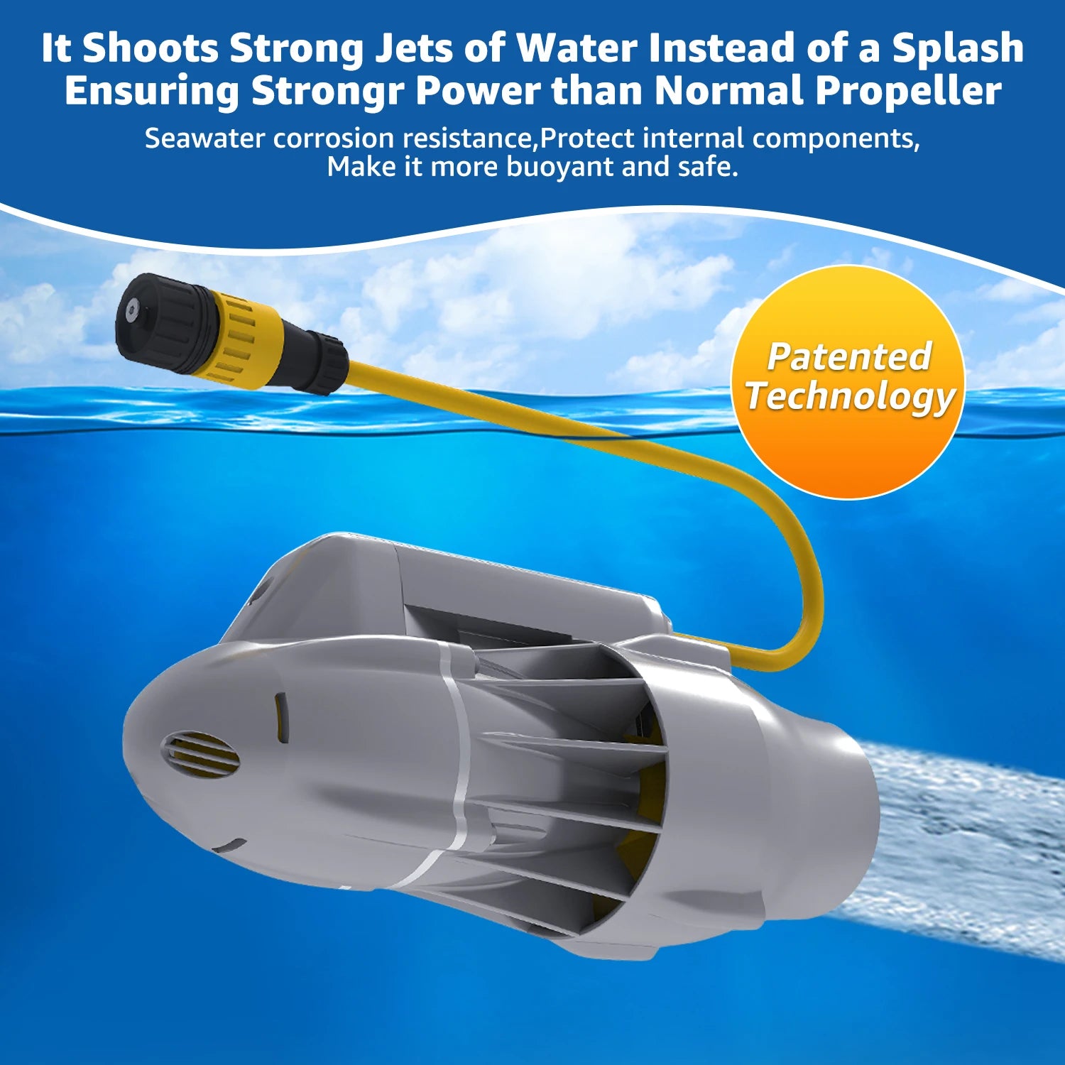 Underwater Thruster Motor for Kayak Boats Accessories, Electric Fins Propeller Stand up Paddle SUP Surf Fishing Motor