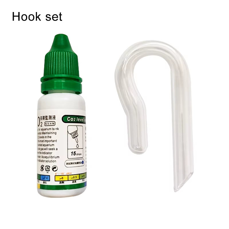 Aquarium CO2 Indicator DIY Fish Tank Glass Liquid Tester Monitor Plants Grass CO2 System Solution Drop Checker Kit 15Ml