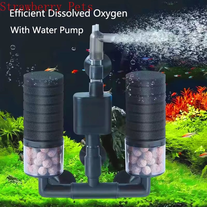 Aquarium Sponge Filter with Water Pump for Fish Tank Air Pump Skimmer Biochemical Filter Aquarium Bio Filters Filtro Aquario