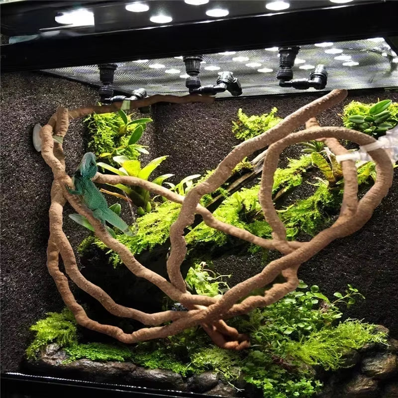 Large Flexible Vines Rattan Habitat Decoration Bendable Jungle Branches Climb Pet Supplies Reptiles Terrarium Decor 1.5/2.5/3M