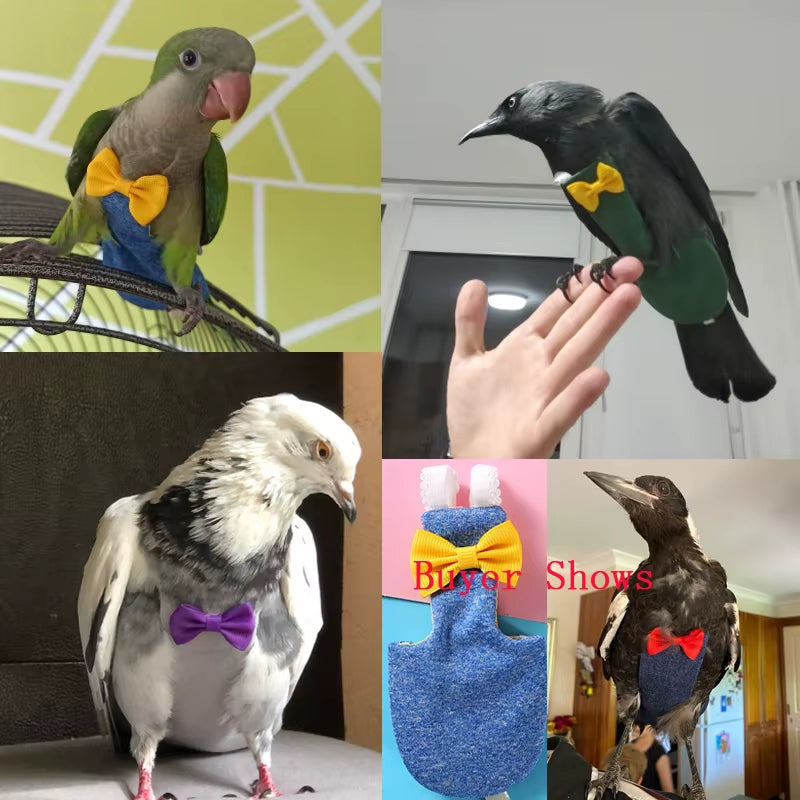 Parrot Pigeon Diaper Flight Suit Bird Nappy Parrot Clothes for Green Cheek Parakeet Cockatiel Conure Small Medium Large Birds