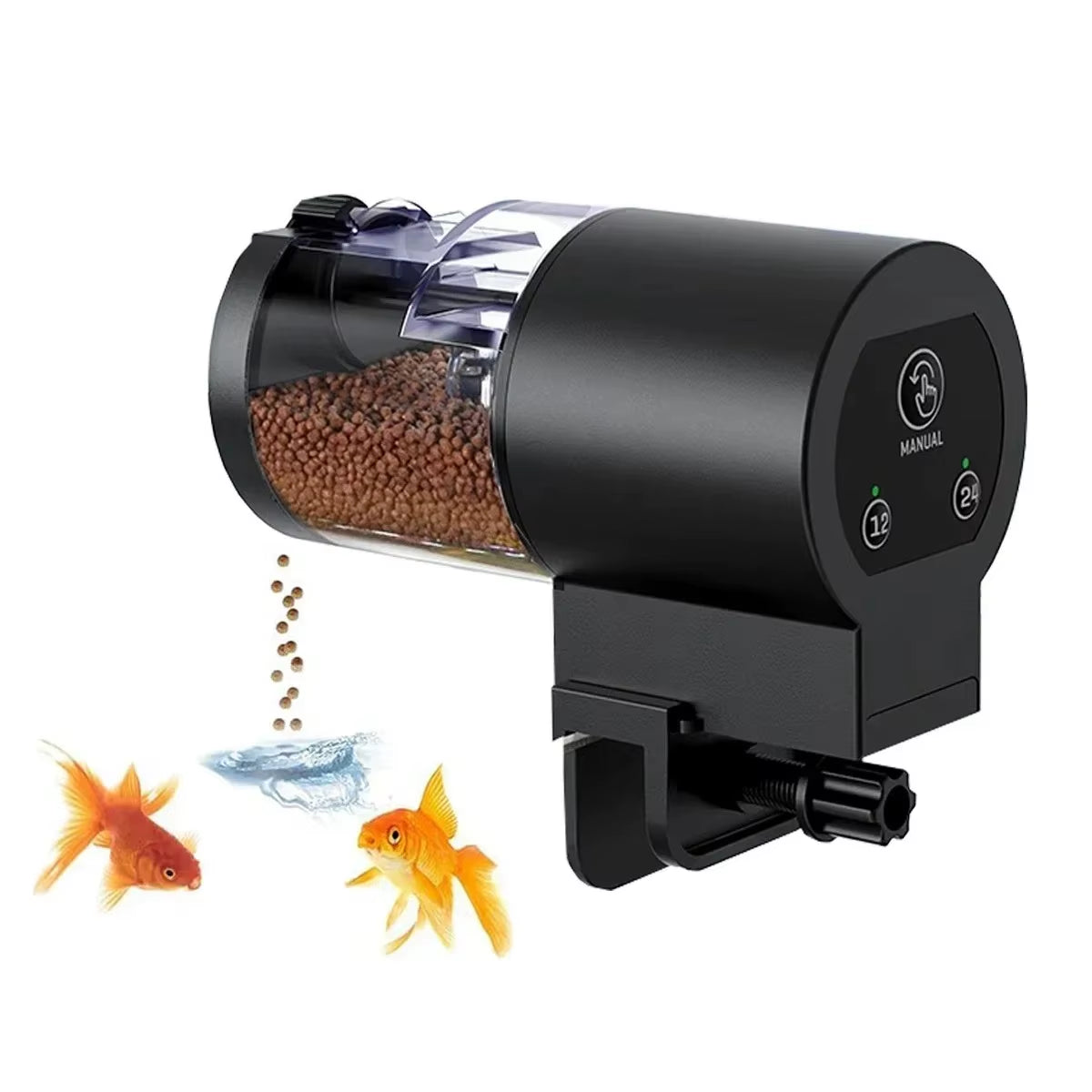 Automatic Fish Feeder with Timer IP66 Waterproof Auto Fish Tank Feeder 100Ml Capacity Food Dispenser for Fish/Turtle