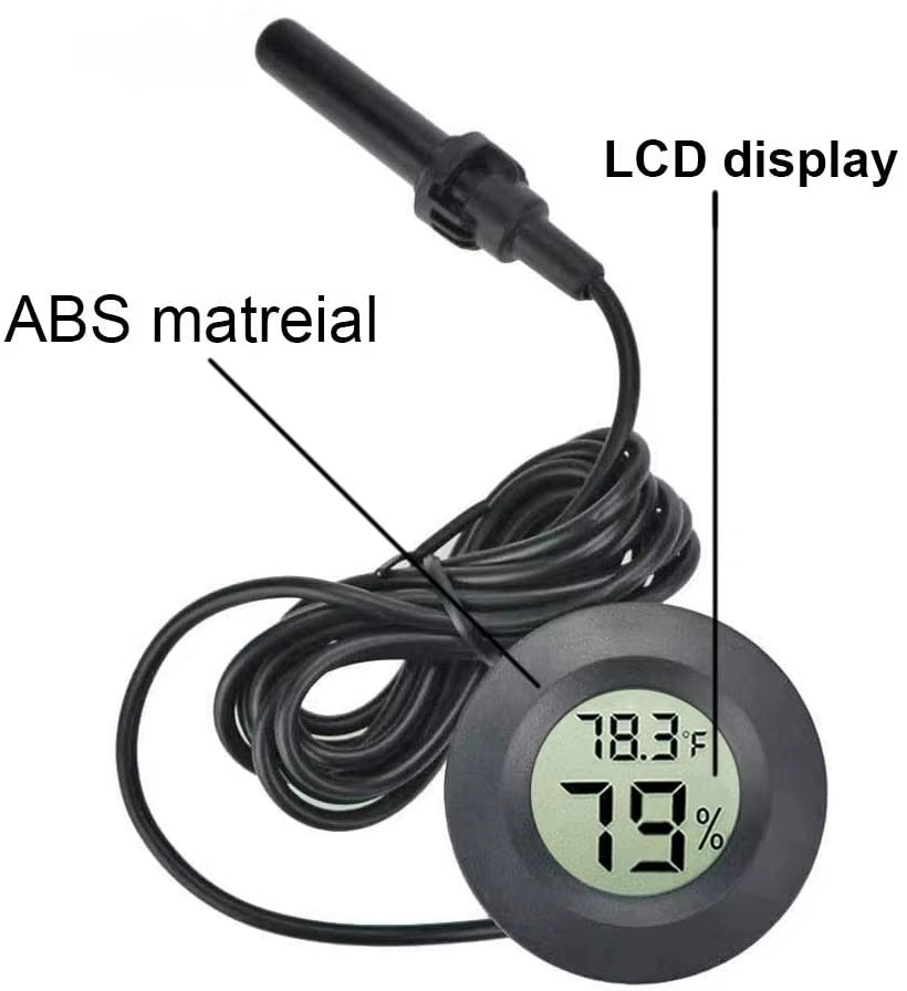 Digital Thermometer Hygrometer Meter for Reptile Turtle Terrarium Aquarium Tank Accessories Temperature Humidity