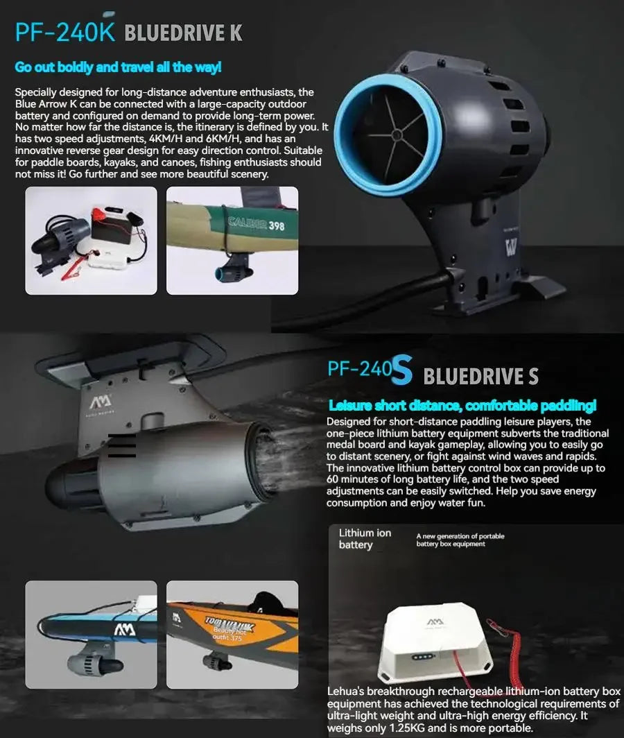 SUP Motor Paddle Board Engine Electric Surfboard Surf Propeller Battery Pack /Bluedrive K / S Reverse Speed 1.8Km/H