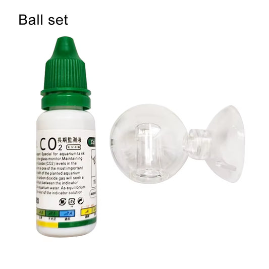 Aquarium CO2 Indicator DIY Fish Tank Glass Liquid Tester Monitor Plants Grass CO2 System Solution Drop Checker Kit 15Ml