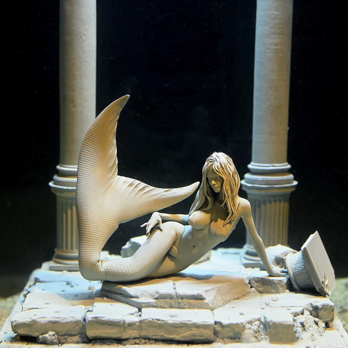 Mermaid Aquarium Decoration – Fish Tank Ornament, Resin Underwater Decor