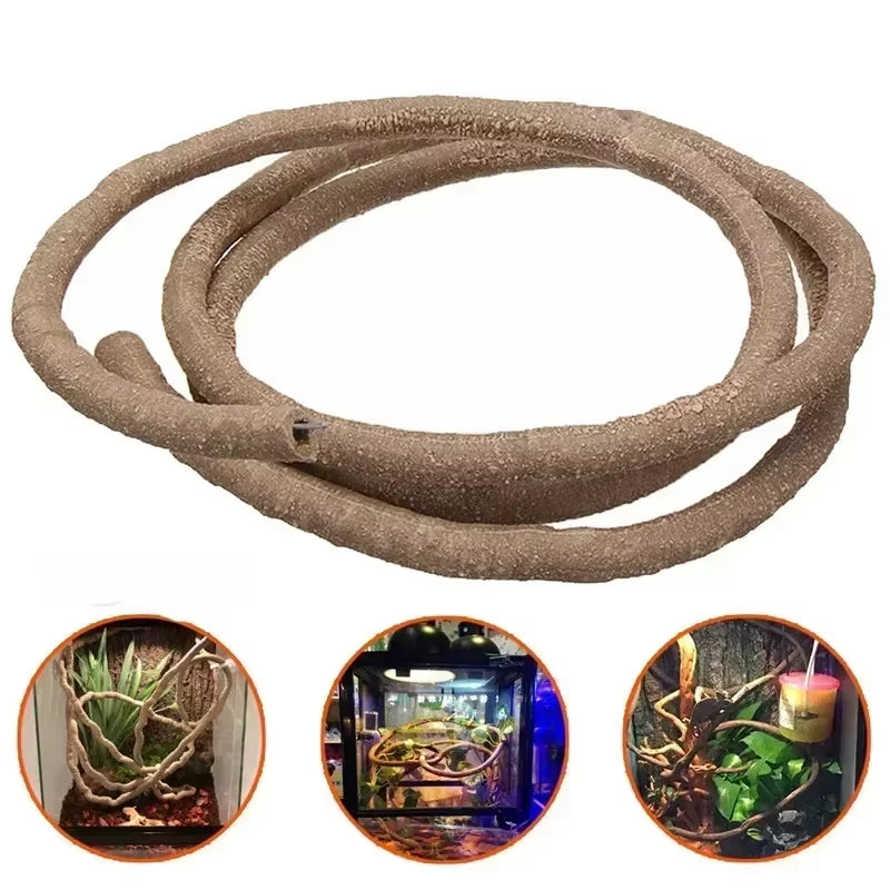 Large Flexible Vines Rattan Habitat Decoration Bendable Jungle Branches Climb Pet Supplies Reptiles Terrarium Decor 1.5/2.5/3M
