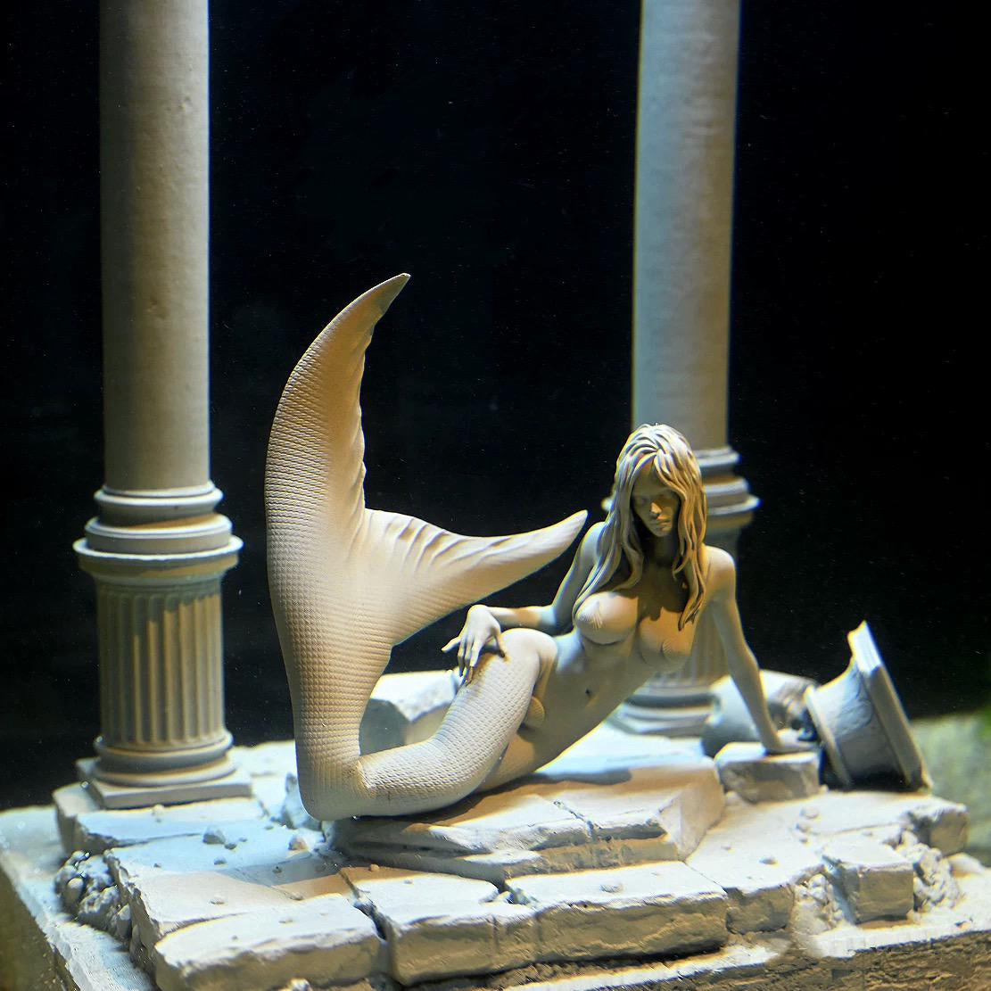 Mermaid Aquarium Decoration – Fish Tank Ornament, Resin Underwater Decor