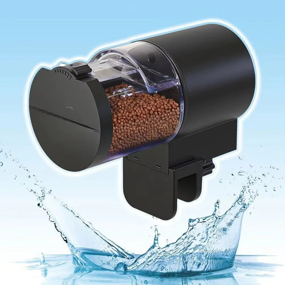 Automatic Fish Feeder with Timer IP66 Waterproof Auto Fish Tank Feeder 100Ml Capacity Food Dispenser for Fish/Turtle