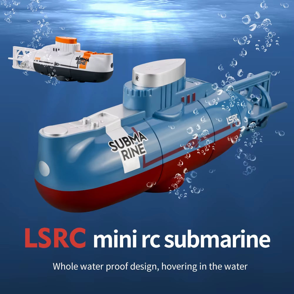 Mini RC Submarine for Kids - Remote Control Boat with 0.1M/S Speed Waterproof Diving Simulation Model Toy for Christmas